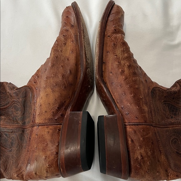 Cavender’s Ostrich Print Round Toe Cowboy Boots - Picture 6 of 16